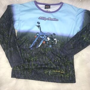 Rare 2001 lavender fields Harley Davidson top